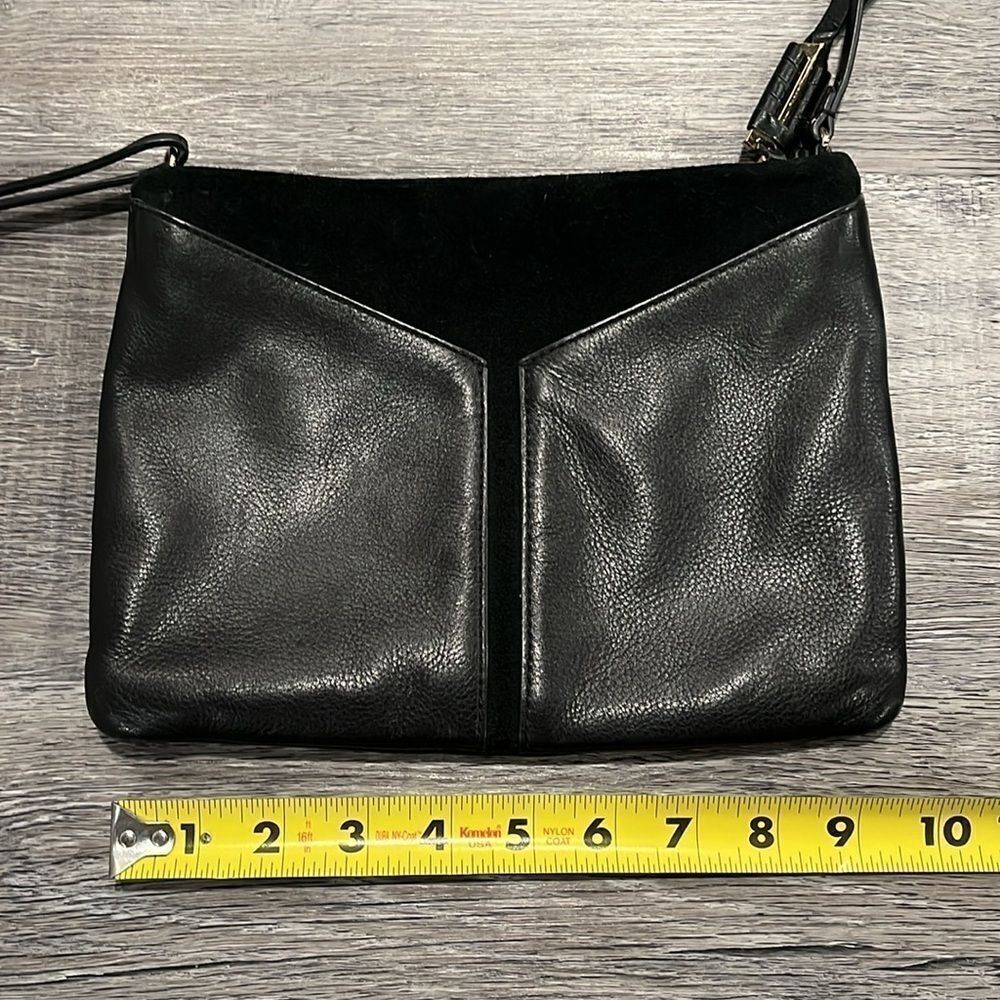 Stella & Dot COVET Highline leather suede mini crossbody purse black ($159) - Picture 8 of 16